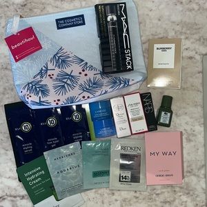 Makeup/ Skincare samples and bag